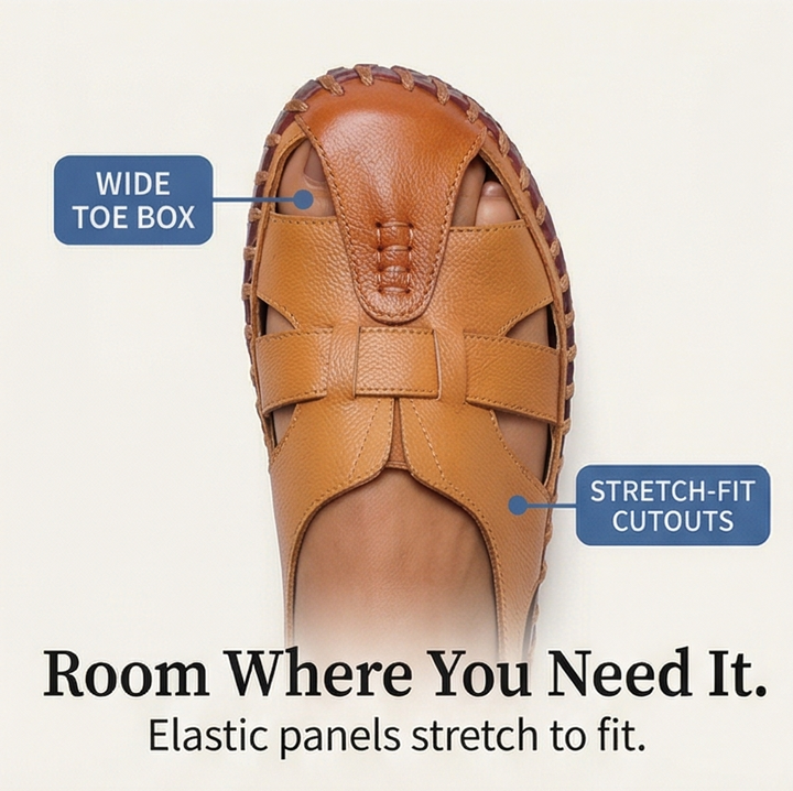 Solara™ – Hand Stitched Leather Comfort Sandals