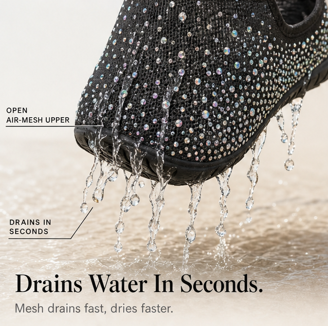 Sparkella™ – Rhinestone Slip-On Water Shoes