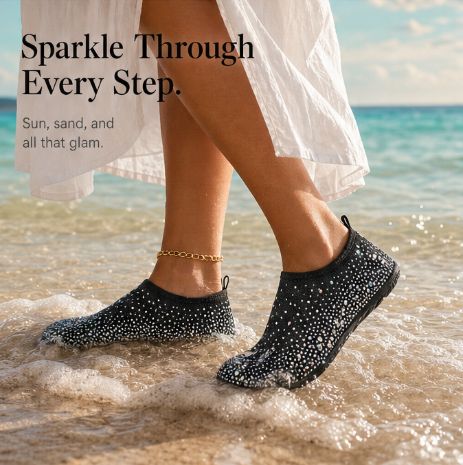Sparkella™ – Rhinestone Slip-On Water Shoes