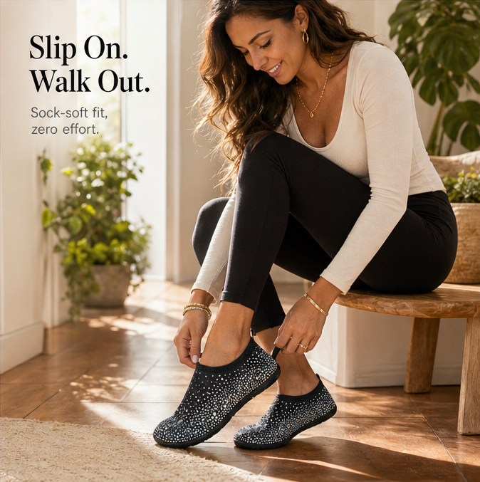 Sparkella™ – Rhinestone Slip-On Water Shoes