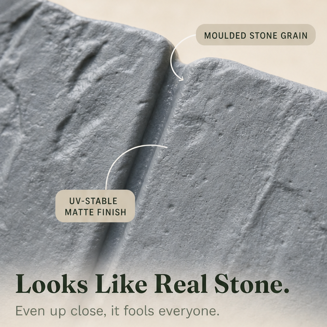 StoneCraft™ – Stake-In Faux Stone Garden Border