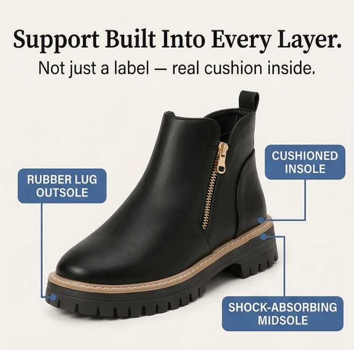 Strida™ – Cushioned Platform Ankle Boots