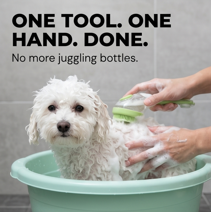 Sudsly™ - Pet Bath Brush with Built-in Shampoo Dispenser
