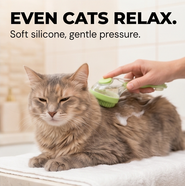 Sudsly™ - Pet Bath Brush with Built-in Shampoo Dispenser