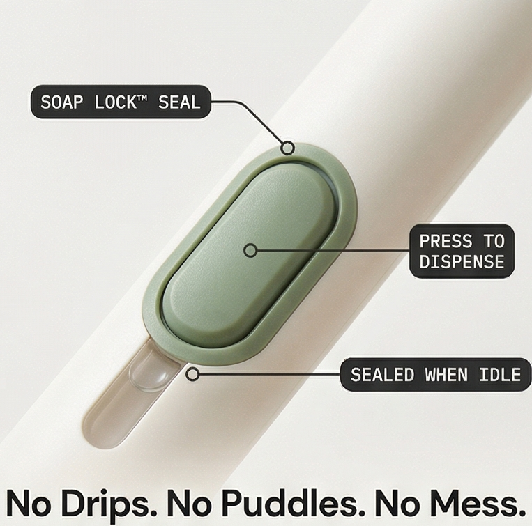 Sudspin™ – No Leak Dish Brush with Built In Soap Dispenser