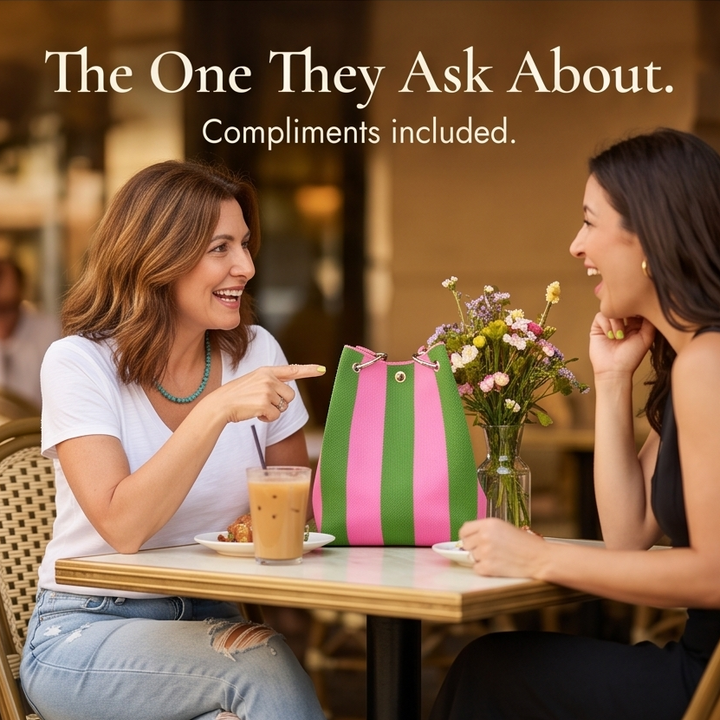 Sundara™ – Striped Knit Bucket Bag for Everyday Style