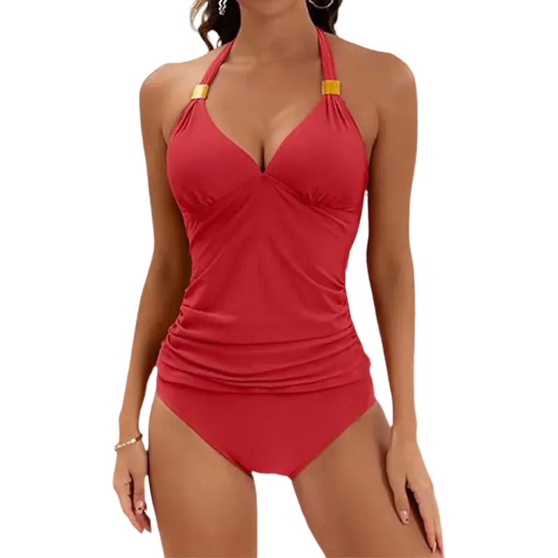 Rivella™ – Tummy Smoothing Halter Tankini Set
