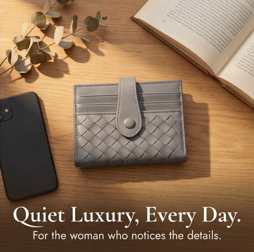 Tessara™ – Woven Lambskin Card Wallet