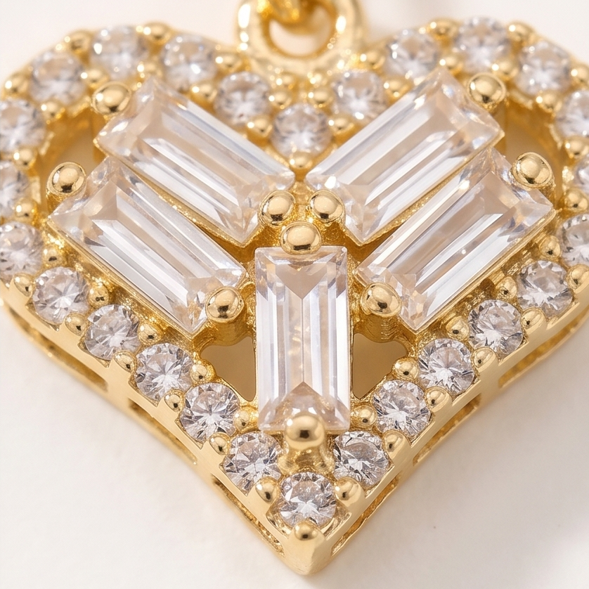 Lunavia™ Triple Heart Drop Earrings with Matching Ear Cuff
