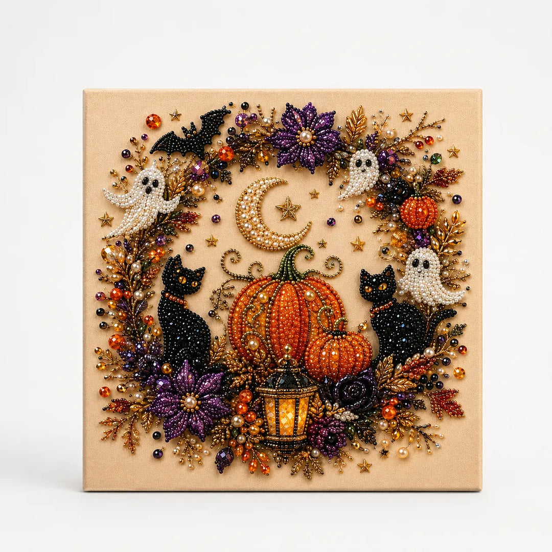 Beadory – Halloween Pearl Bead Craft Kit, Cozy Wall Art DIY
