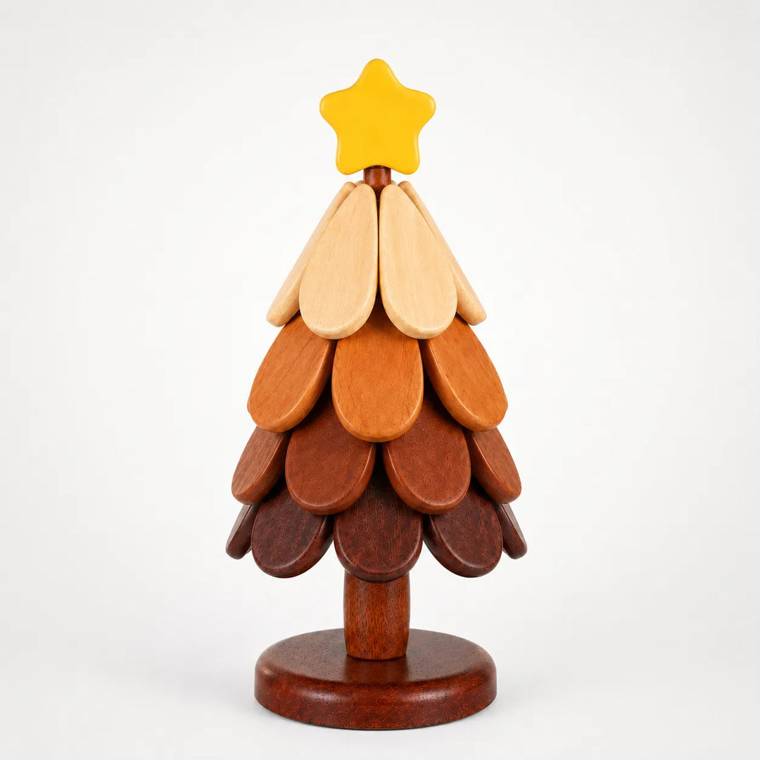 Pinecrest – Wooden Look Christmas Tree Trivet Set with Gravity