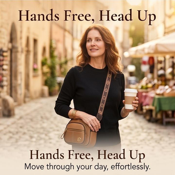 Velora™ – Multi-Compartment Crossbody Bag