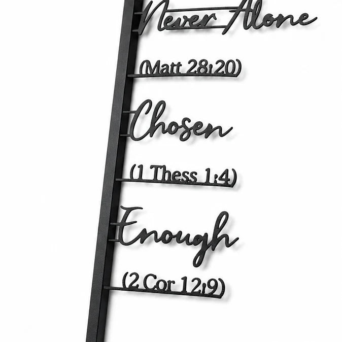 Veluna – Metal Scripture Cross Wall Decor with Biblical Affirmations