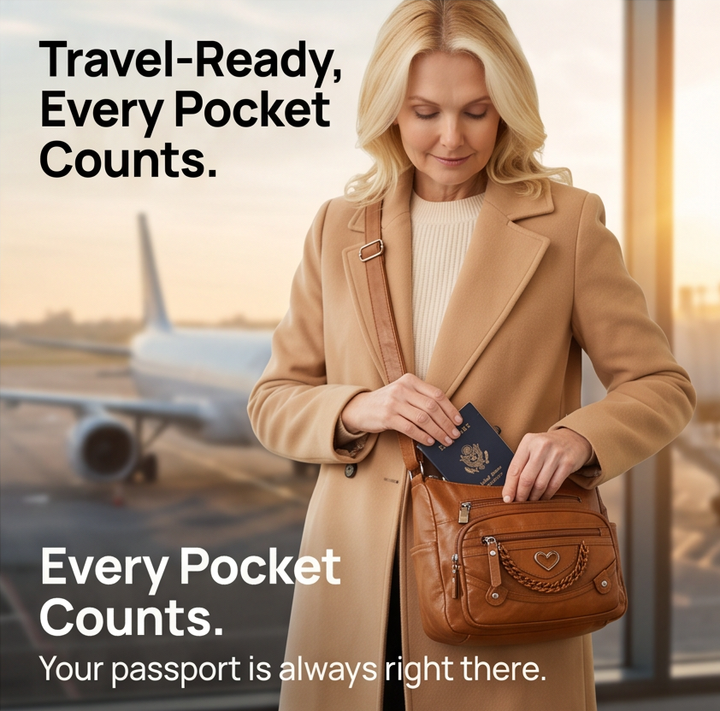 Veluna™ – Multi-Pocket Crossbody Bag for Everyday Carry