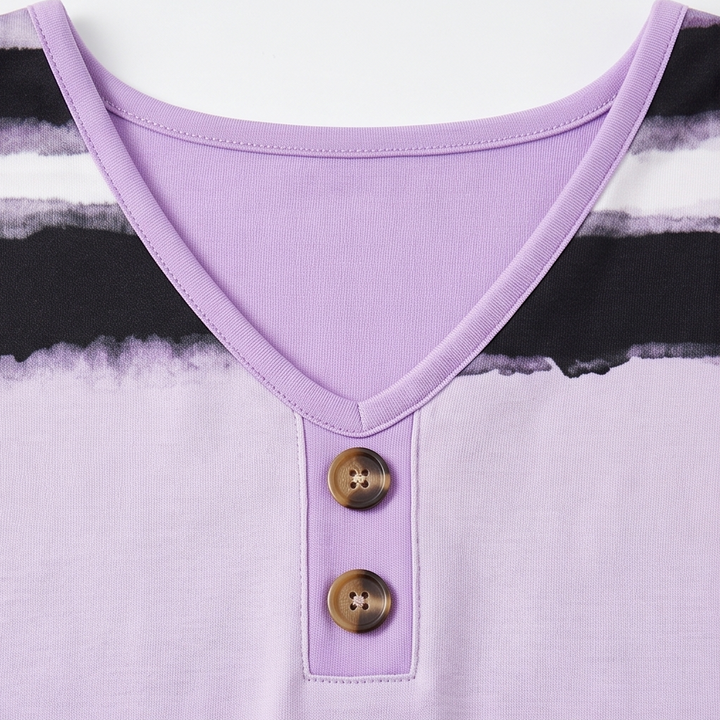 Vesper™ — Flowy Watercolor Henley for Easy Summer Style