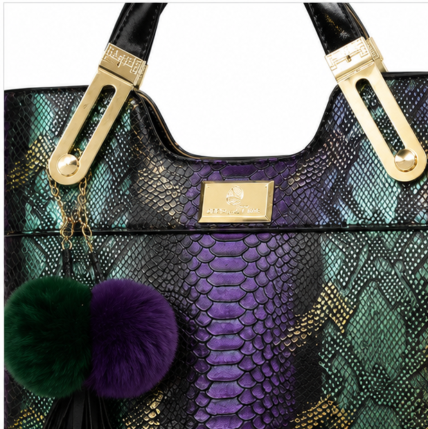 Vestralia – Iridescent Snakeskin Tote Bag