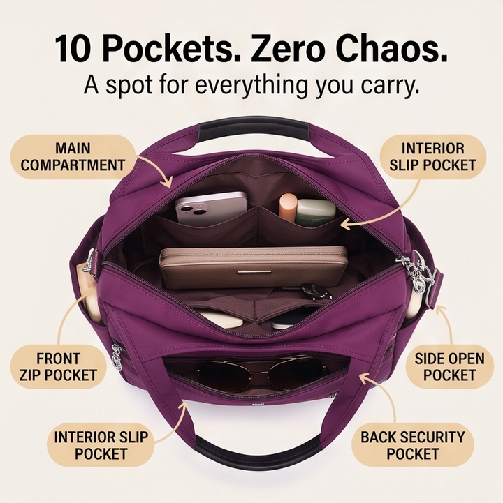 Vossa™ – Waterproof 10 Pocket Crossbody Bag